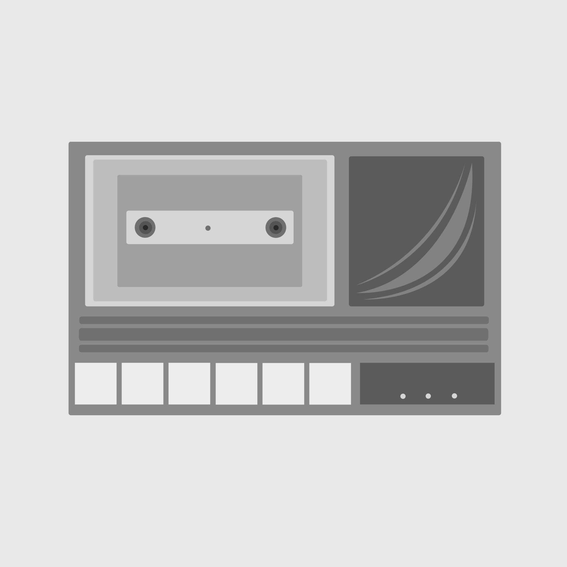 Vintage tape recorder vector illustration for graphic design and decorative element 23161232