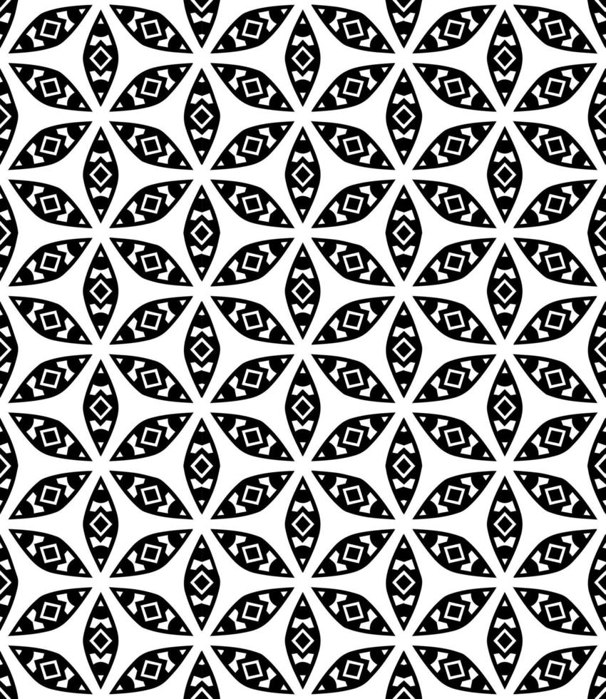 Black and white seamless abstract pattern. Background and backdrop. Grayscale ornamental design. vector