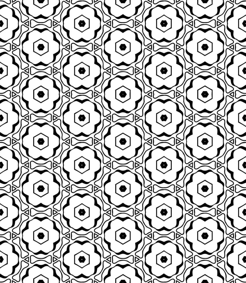 Black and white seamless abstract pattern. Background and backdrop. Grayscale ornamental design. vector