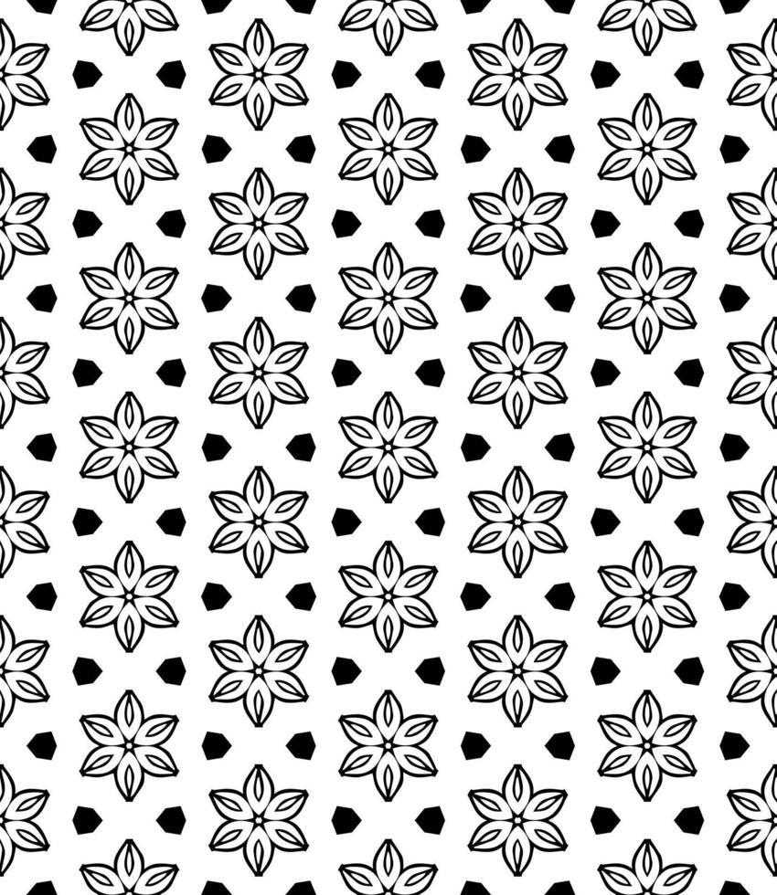 Black and white seamless abstract pattern. Background and backdrop. Grayscale ornamental design. vector