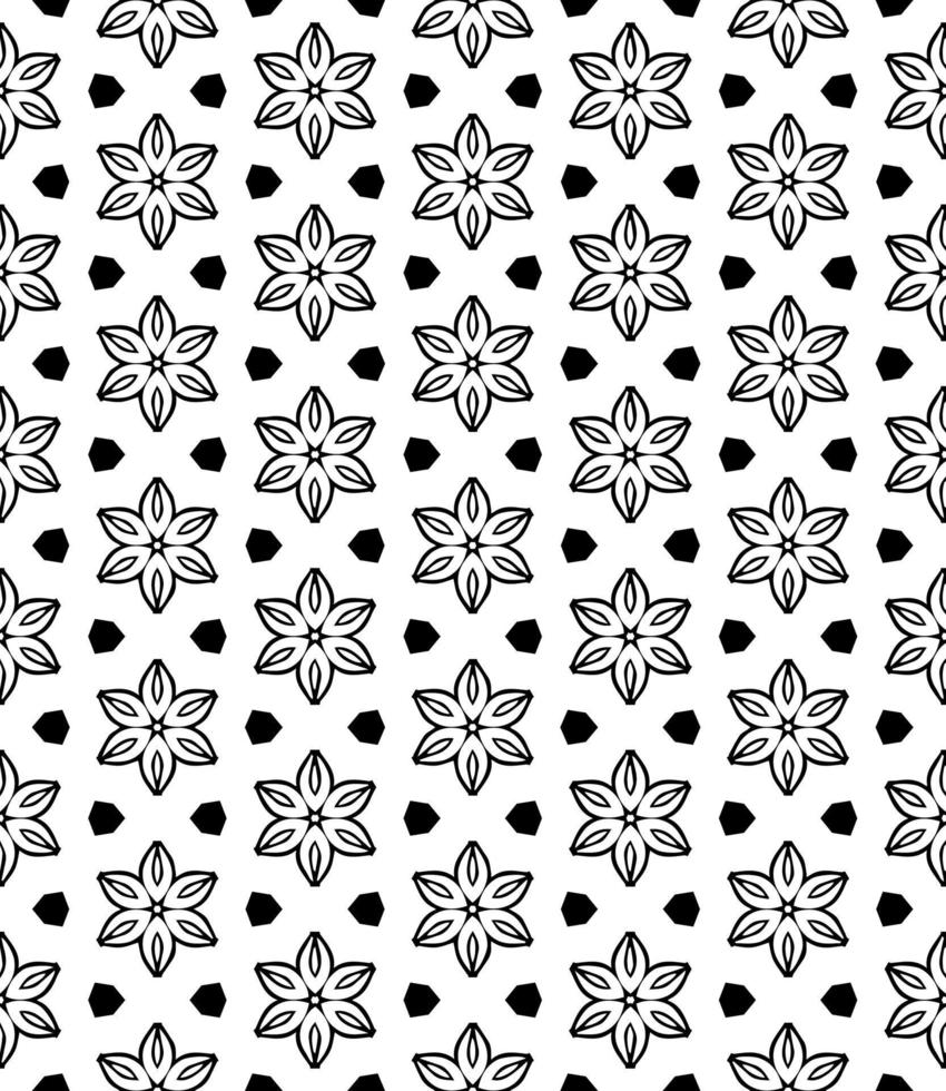 patrón abstracto sin costuras en blanco y negro. fondo y telón de fondo. diseño ornamental en escala de grises. vector