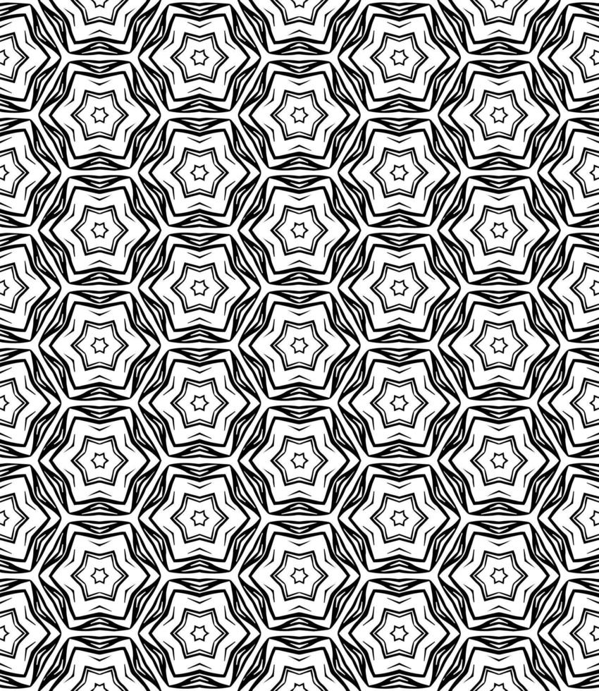 Black and white seamless abstract pattern. Background and backdrop. Grayscale ornamental design. vector