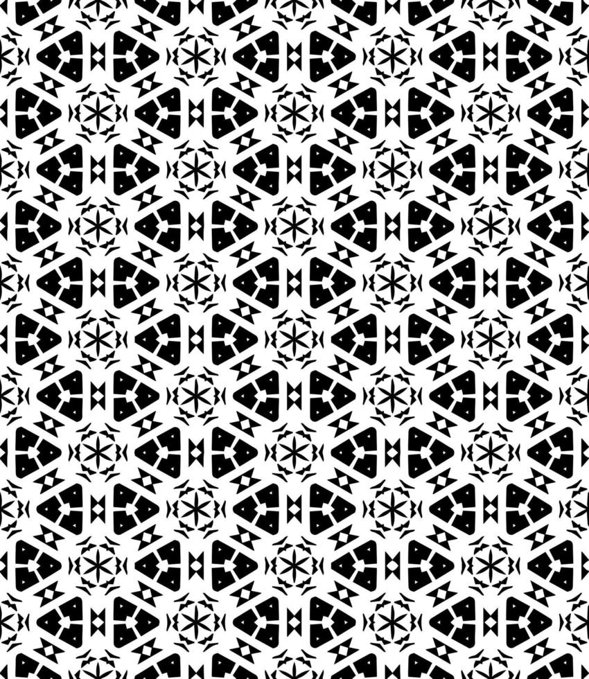 Black and white seamless abstract pattern. Background and backdrop. Grayscale ornamental design. vector