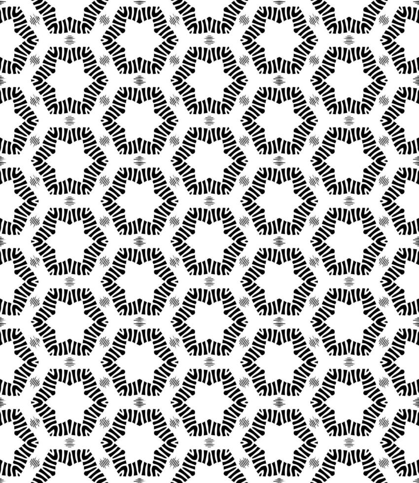 Black and white seamless abstract pattern. Background and backdrop. Grayscale ornamental design. vector