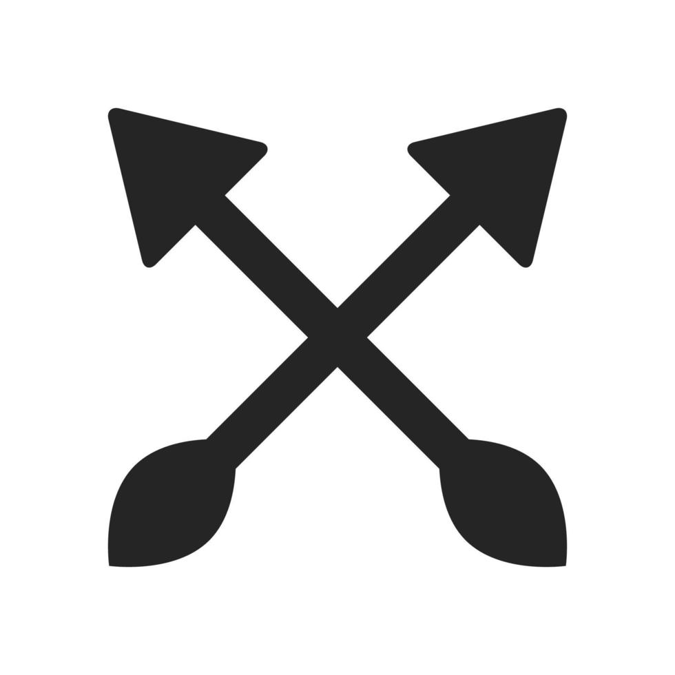 crossed arrows symbol vector