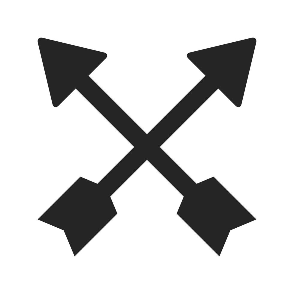 crossed arrows symbol vector