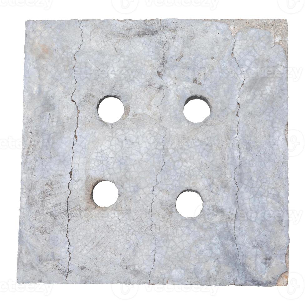 cement block isolated on white background. Clipping path photo