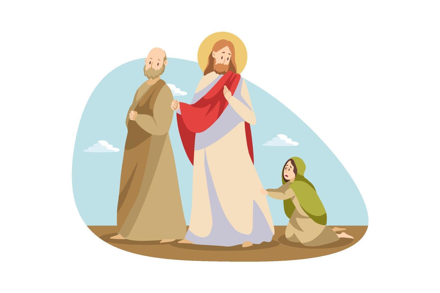 Religion, bible, christianity concept vector