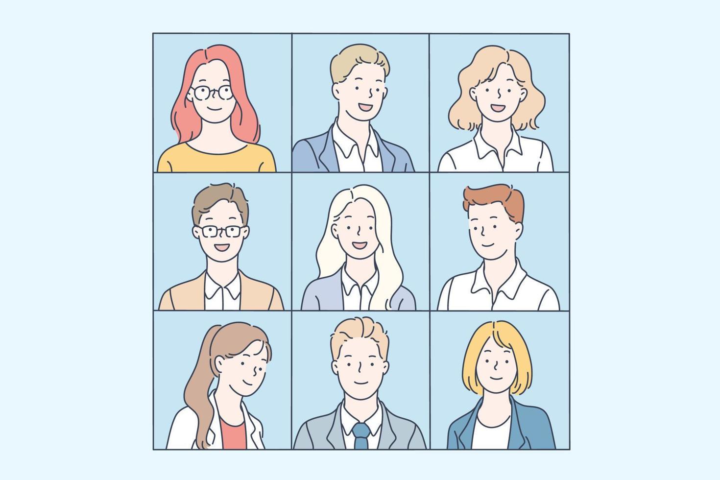 Team, teamwork, cooperation, partnership, concept. vector