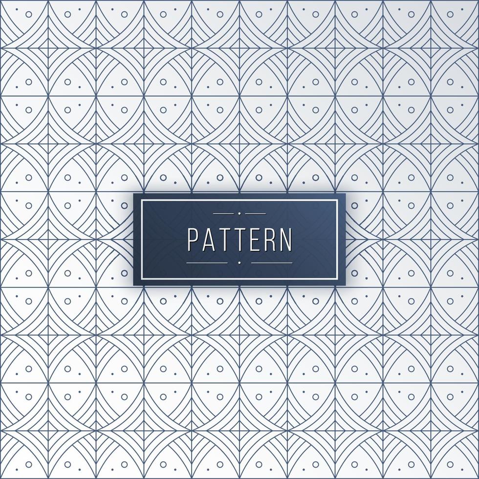 Abstract geometric pattern with square curved lines vector
