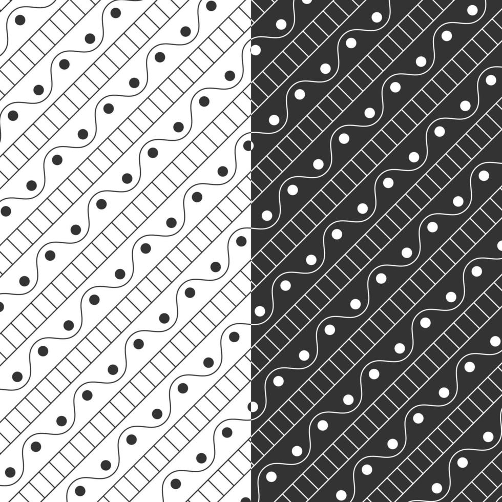 Modern minimalist pattern background with dots and wavy lines vector