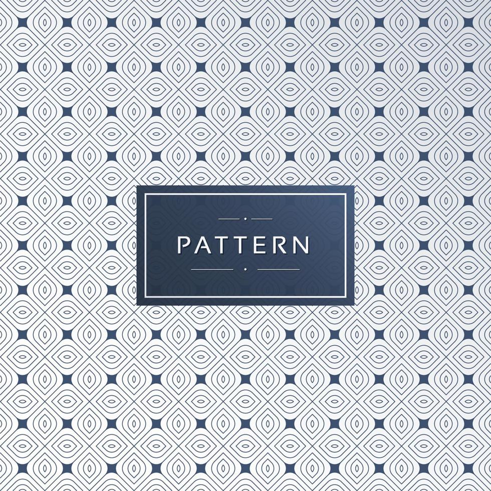 Black outline geometry seamless Decorative tile pattern vector