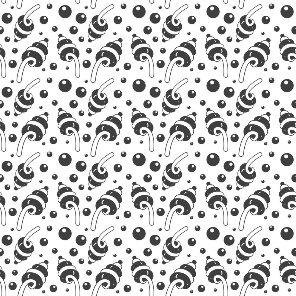 Geometric seamless pattern with abstract hand drawn shapes and circles vector