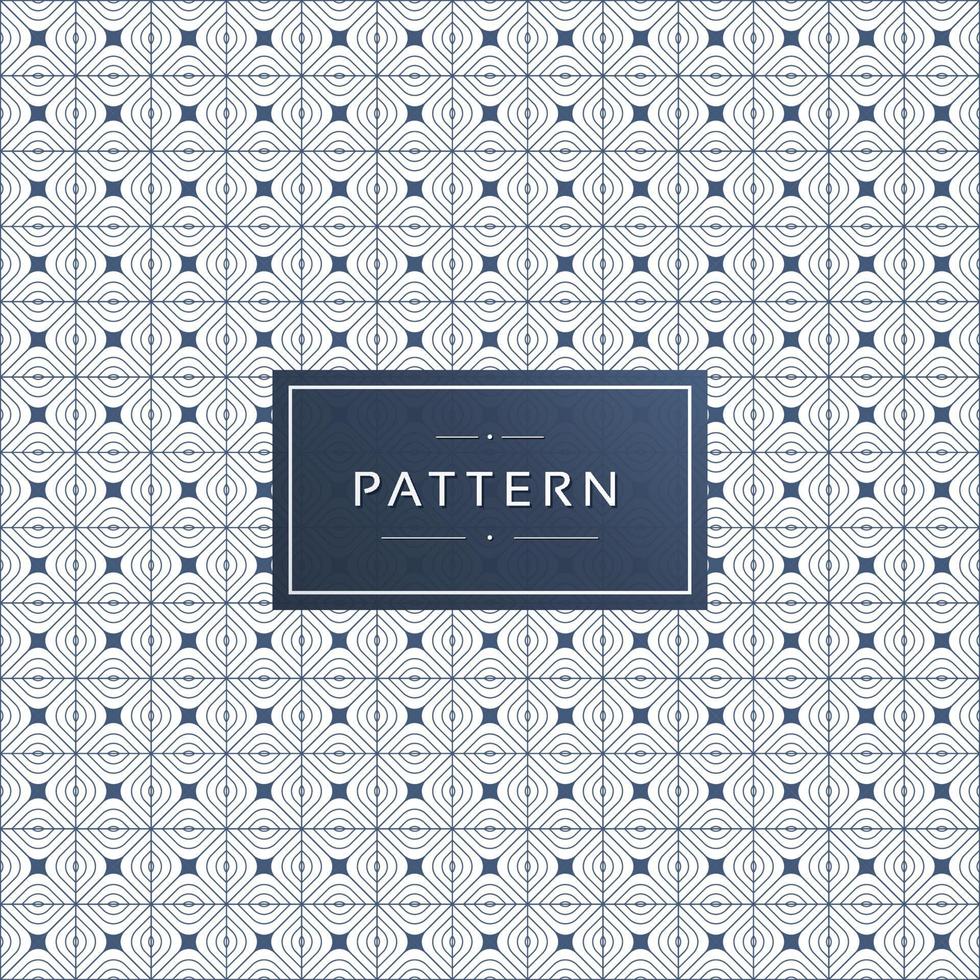 Black outline geometry seamless Decorative tile pattern vector