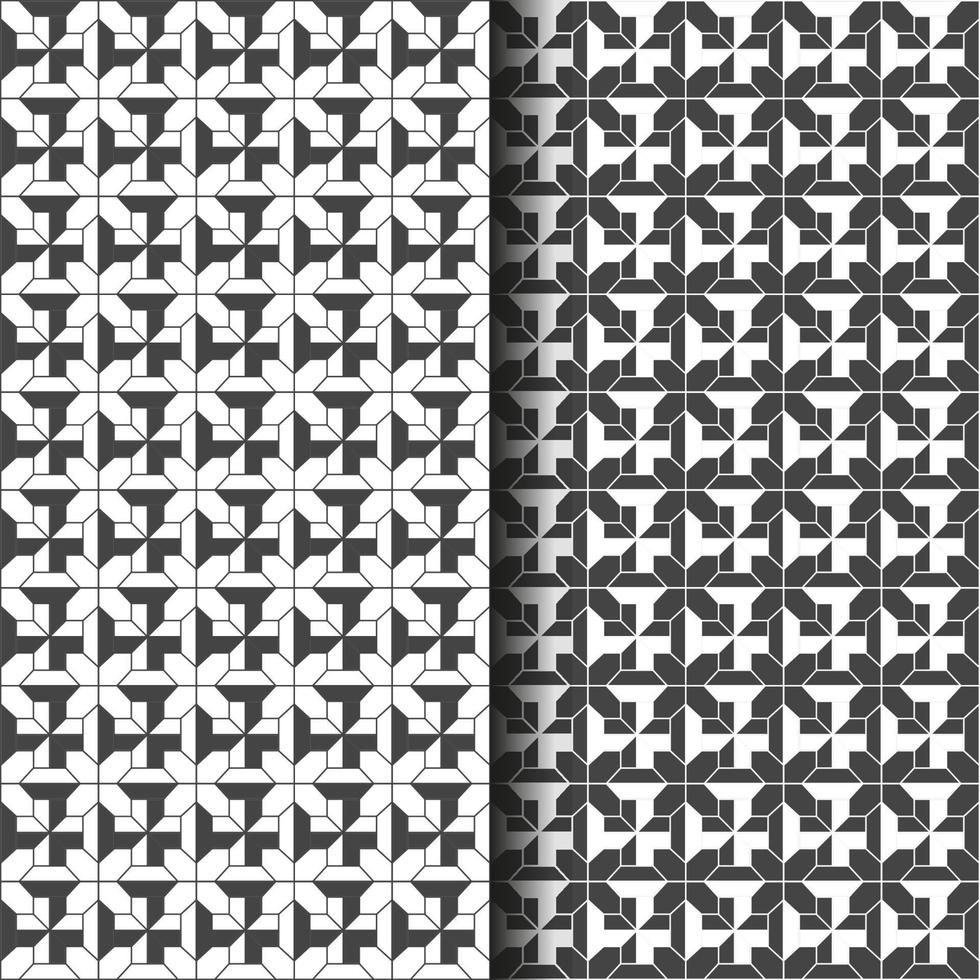 Abstract geometric Seamless Black and white pattern. Scandinavian design. Simple and modern tile vector