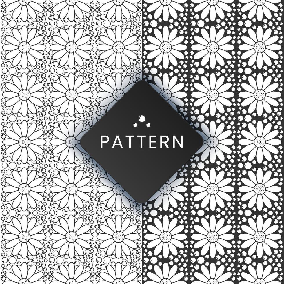 Seamless pattern vector design with sunflowers and polka dots