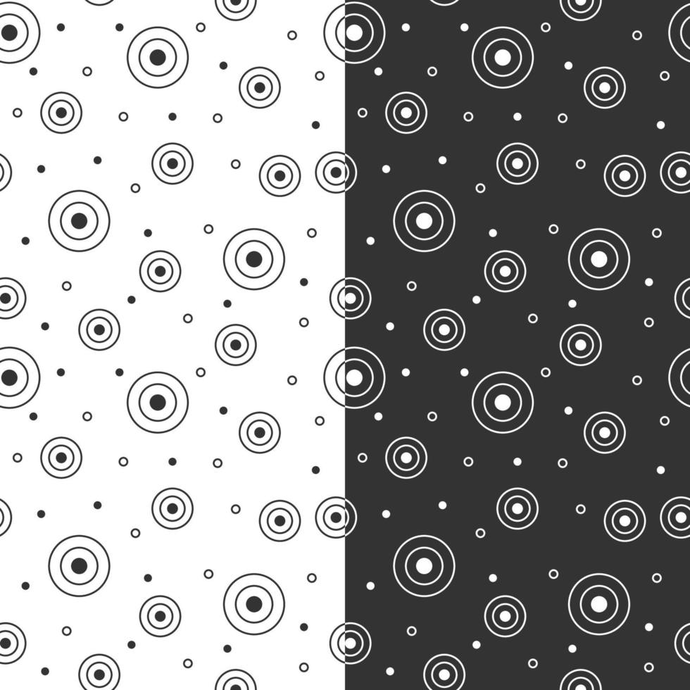 Geometric seamless pattern with circle and polka dots vector