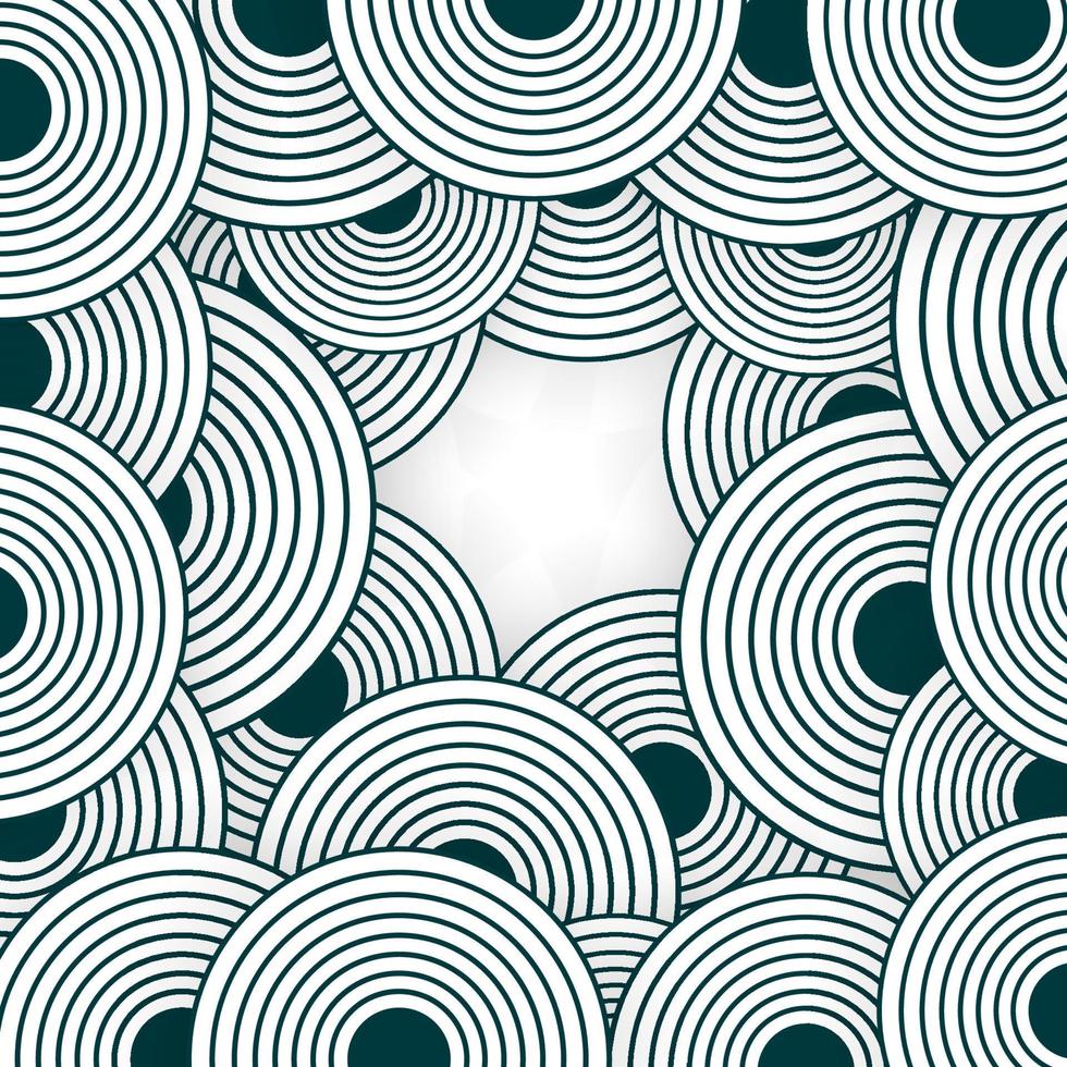 Decorative texture vector background with undulating shapes and circles