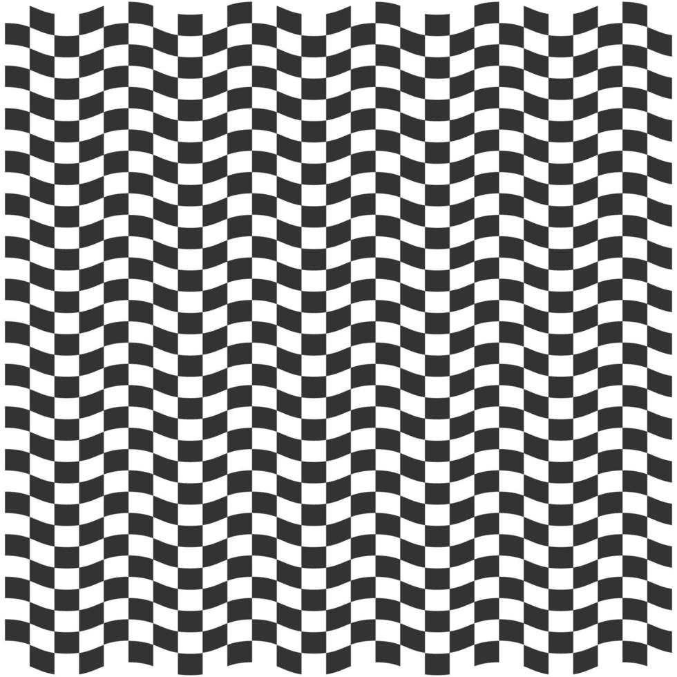 Seamless psychedelic geometric pattern with black and white optical illusion squares vector