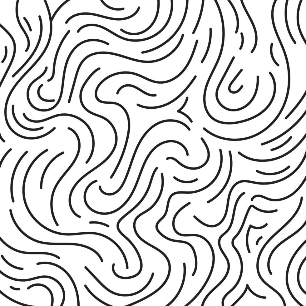 Hand drawn abstract wave lines seamless pattern backgroundt vector