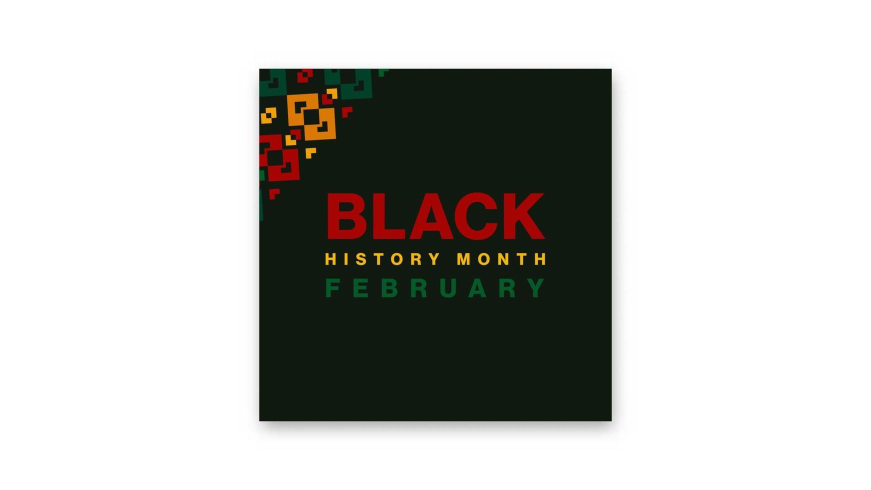 negro historia mes antecedentes. africano americano historia es celebrado anualmente en febrero. bandera social medios de comunicación diseño para publicidad vector