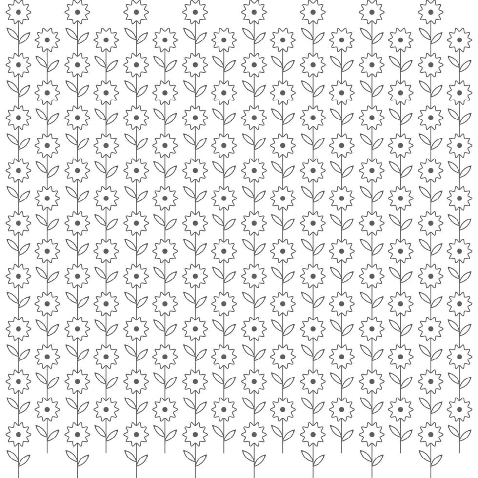 Seamless ornamental floral pattern background with hand drawn flower vector
