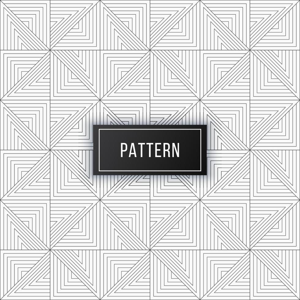 Abstract geometric square lines pattern seamless black line vector