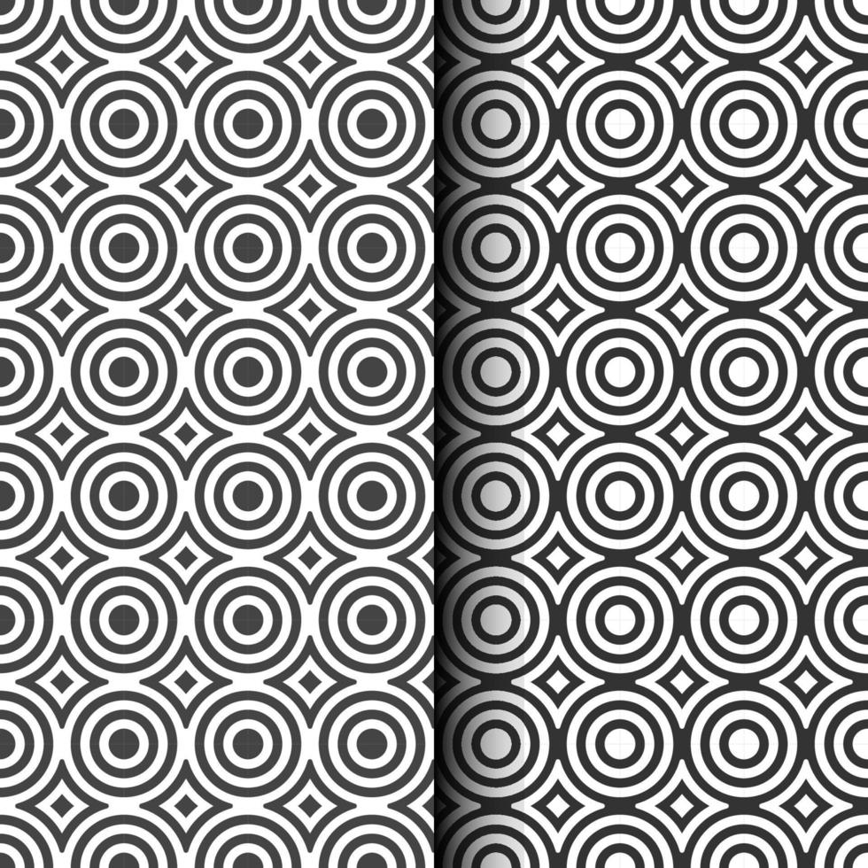 Black and white hypnotic circle pattern background vector