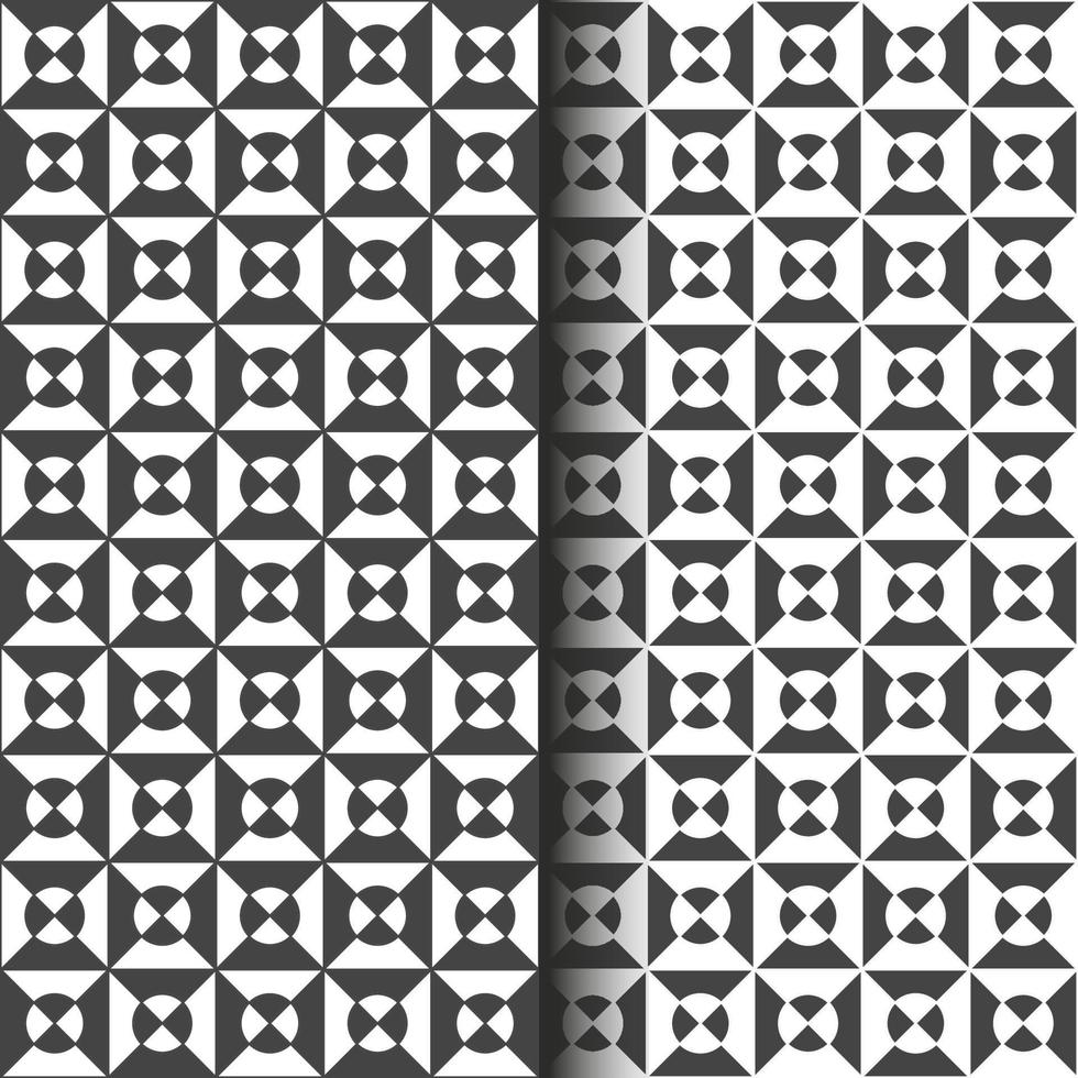 Abstract geometric Seamless Black and white pattern. Scandinavian design. Simple and modern tile vector