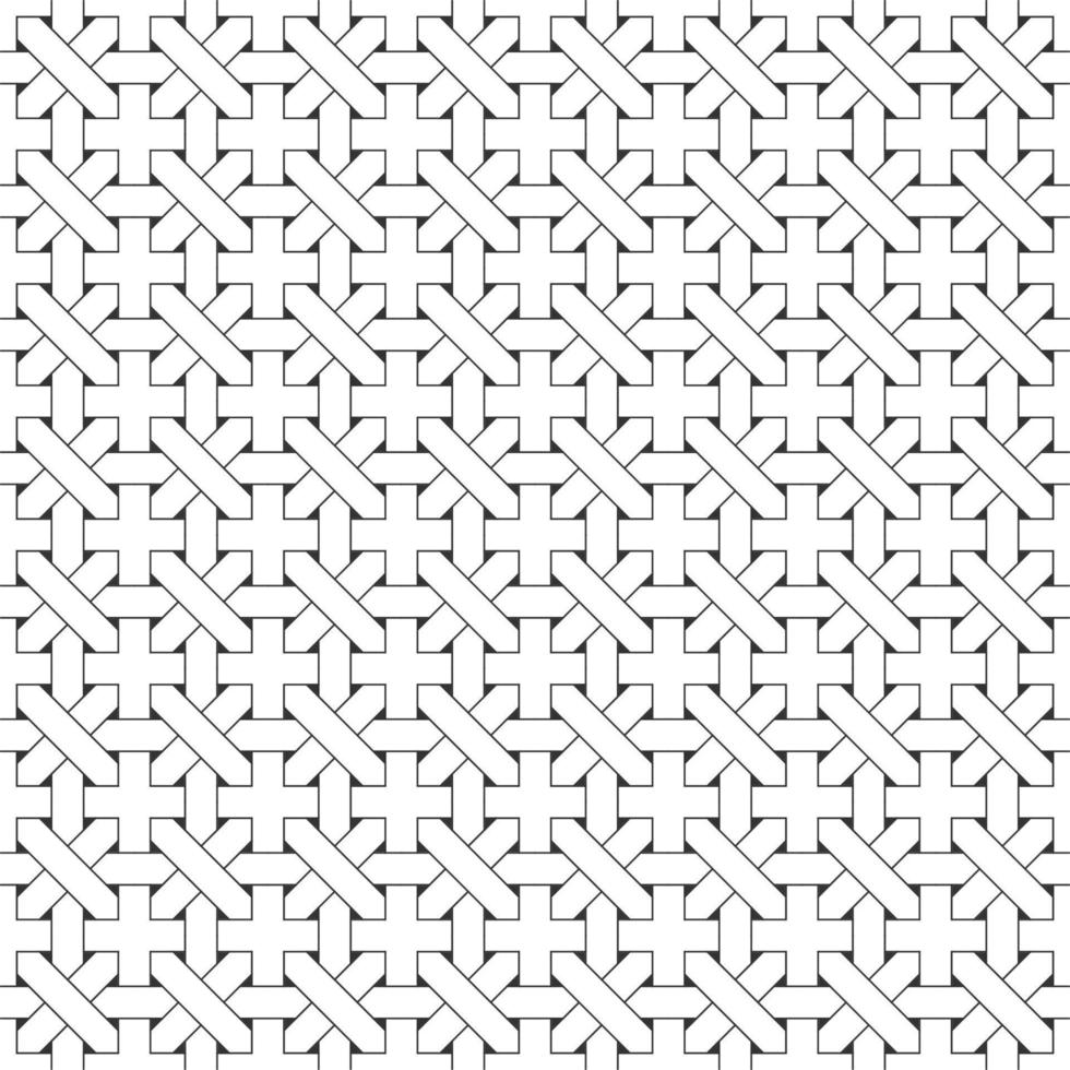Interlocking geometric pattern background with square lines vector