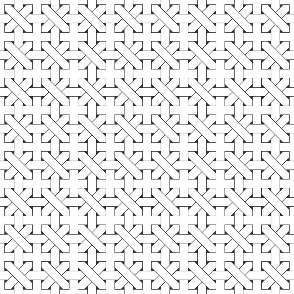 Interlocking geometric pattern background with square lines vector