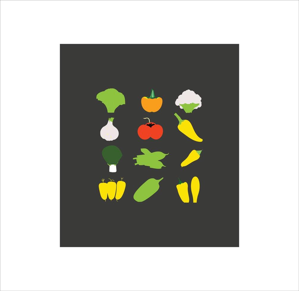 beautiful vegetable icon vector art