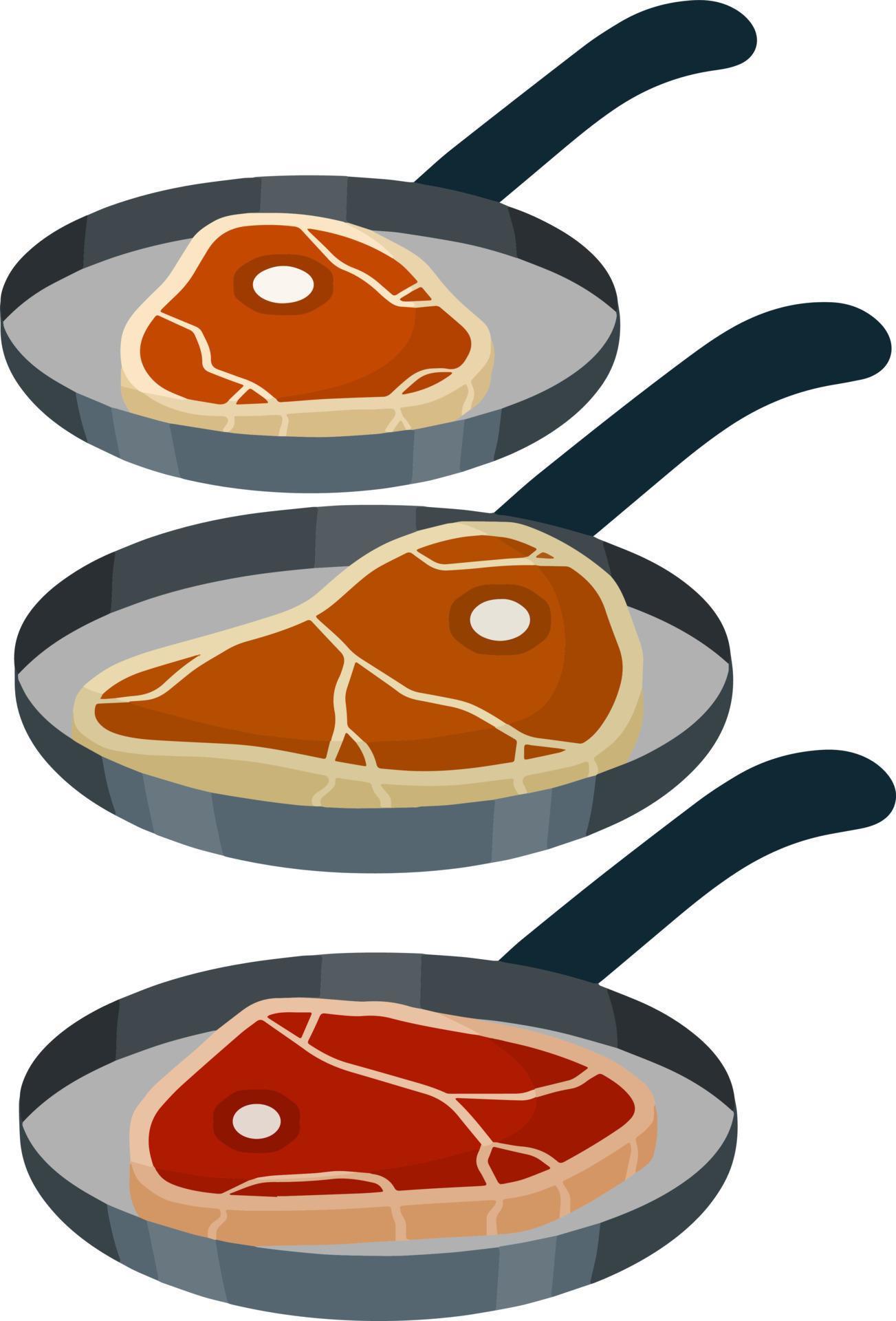 Fried Meat In A Frying Pan Barbecue And Steak Greasy Food On The fried-meat-in-a-frying-pan-barbecue-and-steak-greasy-food-on-the
