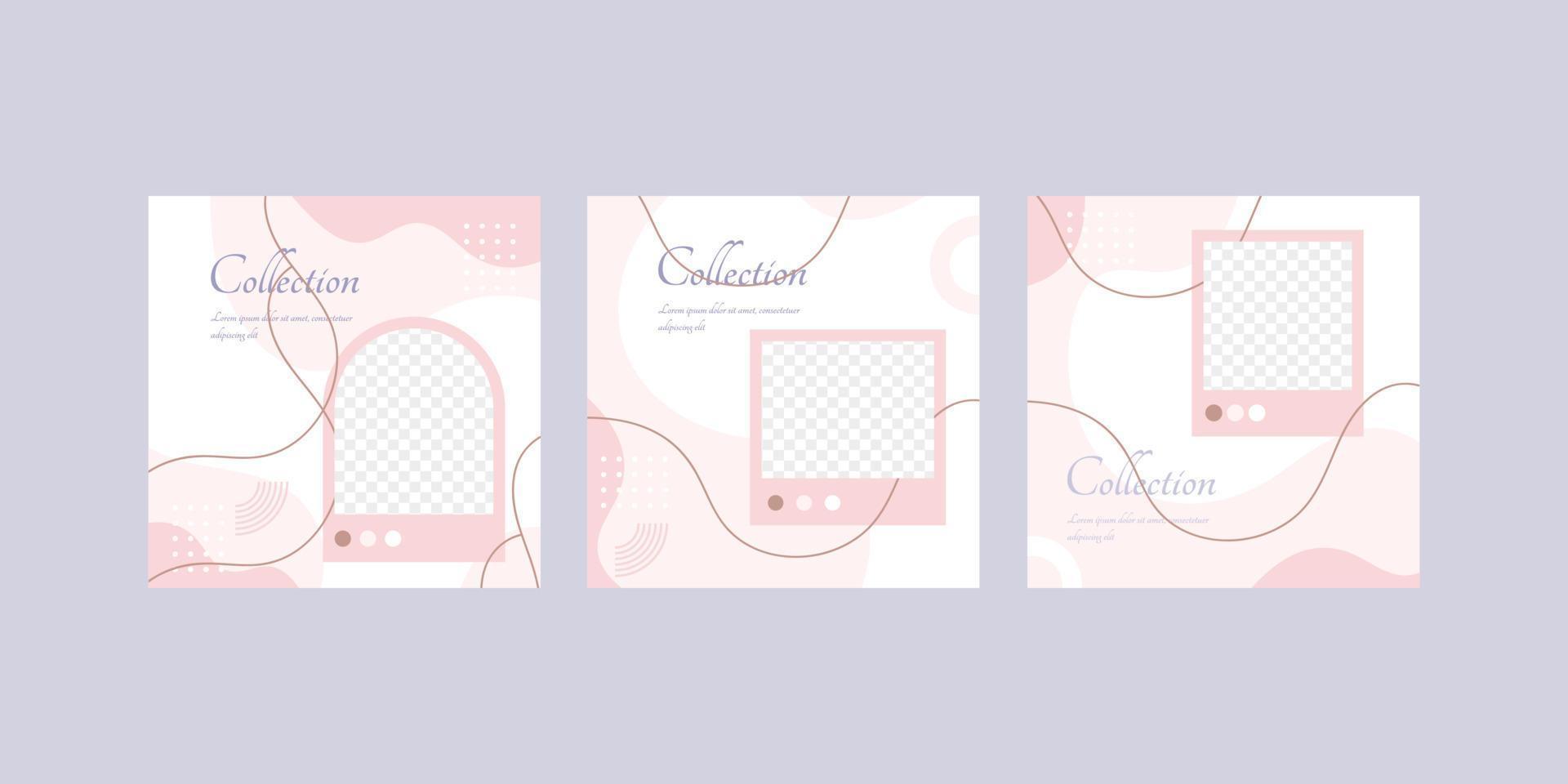 Editable Modern Template. Discount Promo Template for Social Media Post, banner. Elegant sale and discount backgrounds with abstract pattern. Vector cover.