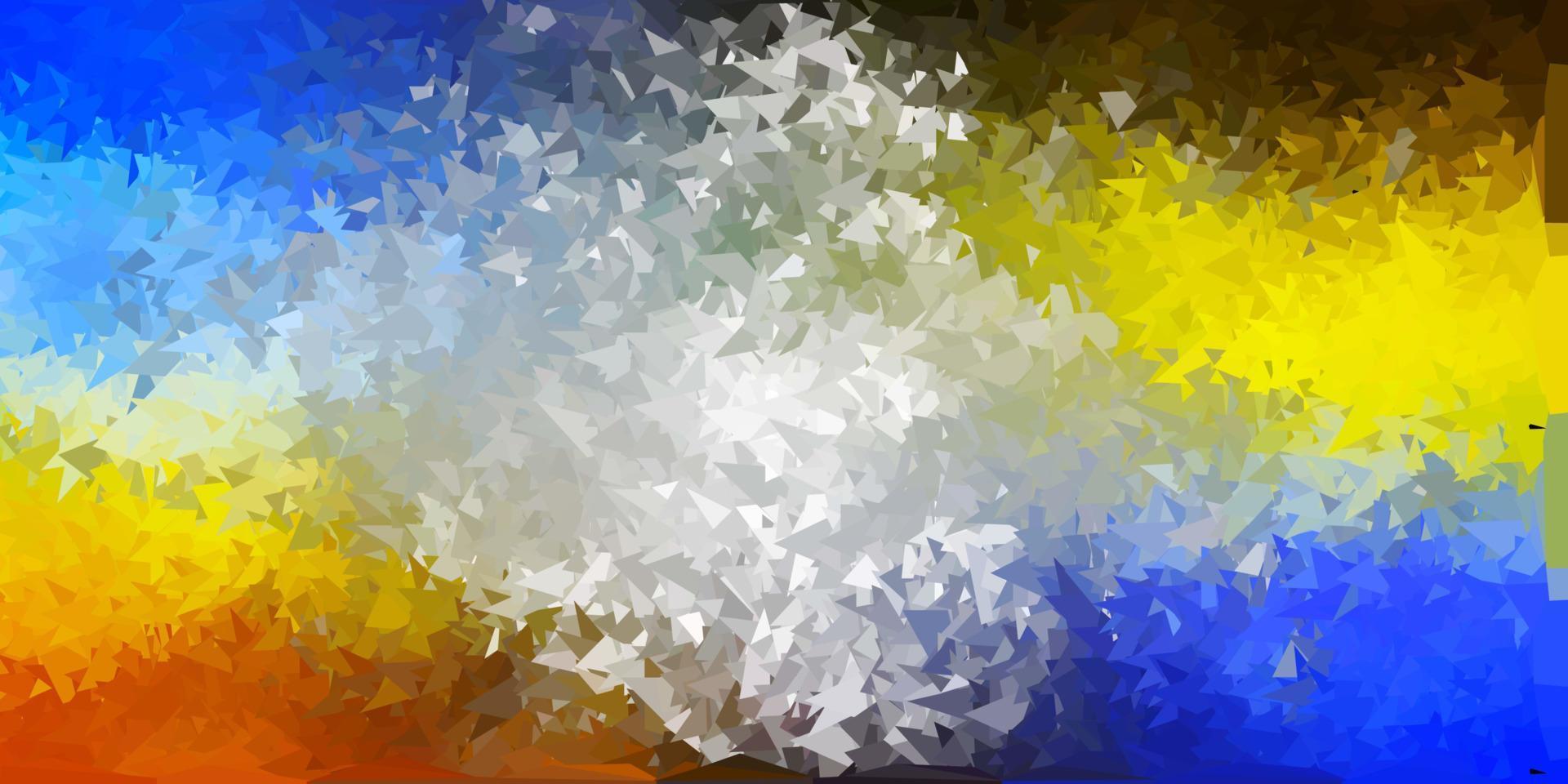 Light blue, yellow vector geometric polygonal design.