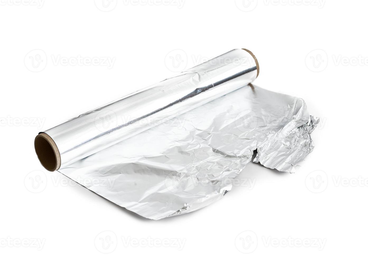 aluminium foil paper sheet food grade isolated on white background. object aluminium foil paper sheet food grade isolated on white background. aluminium foil paper sheet food grade isolated photo