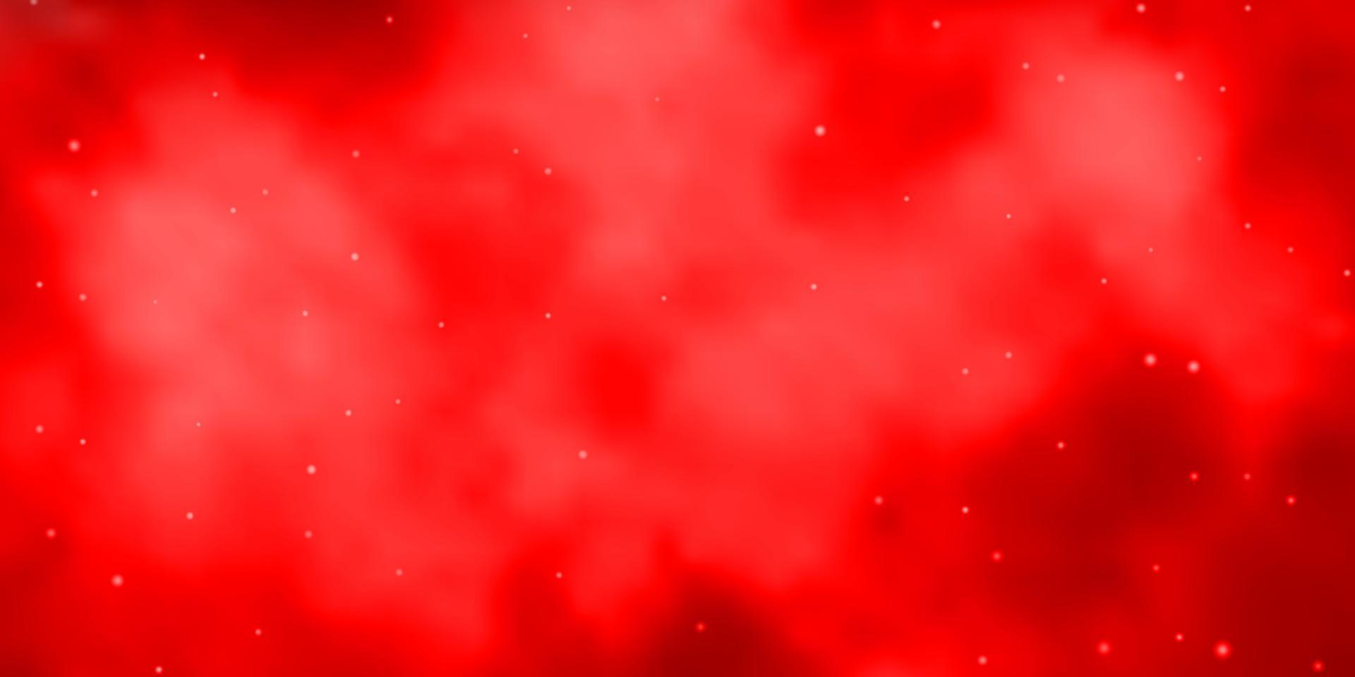 Light Red vector background with small and big stars.