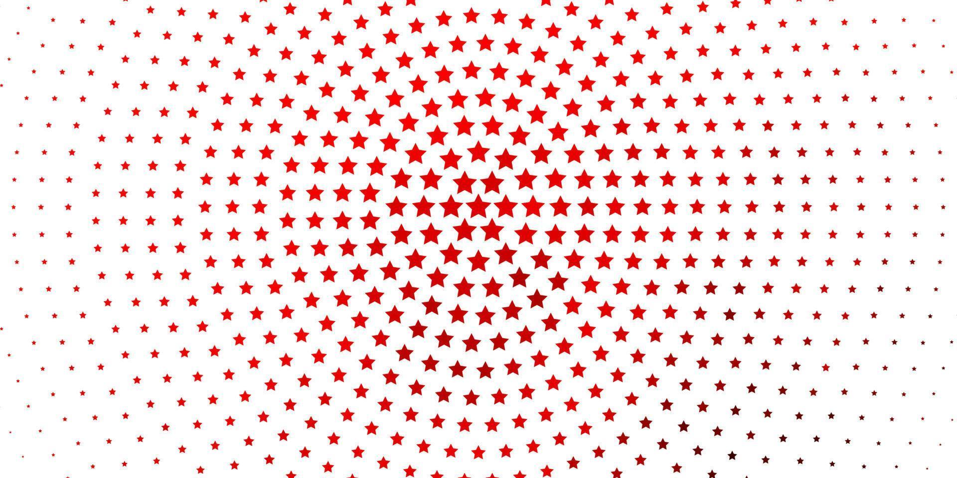 Light Red vector pattern with abstract stars.