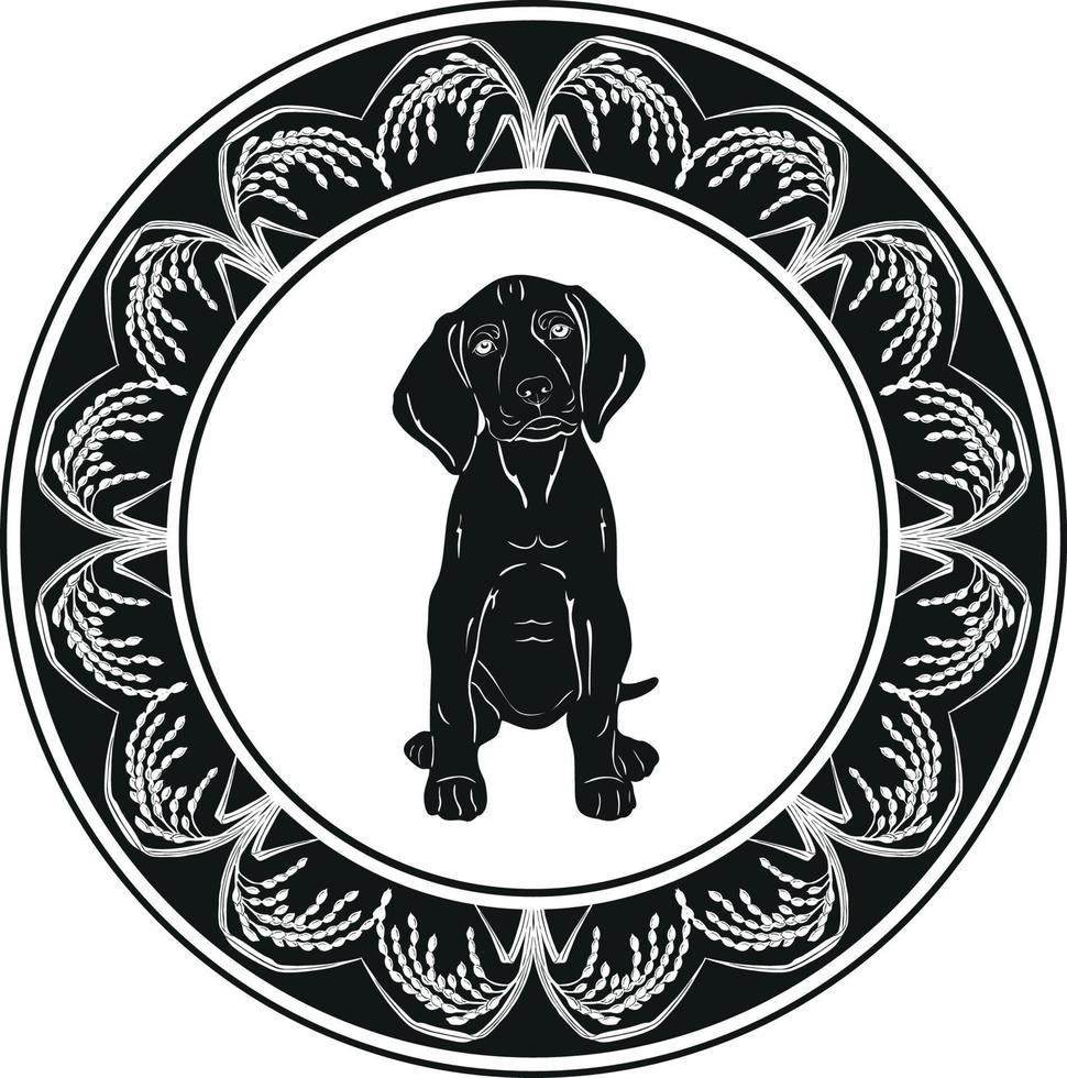 Illustration of a little dog vector design