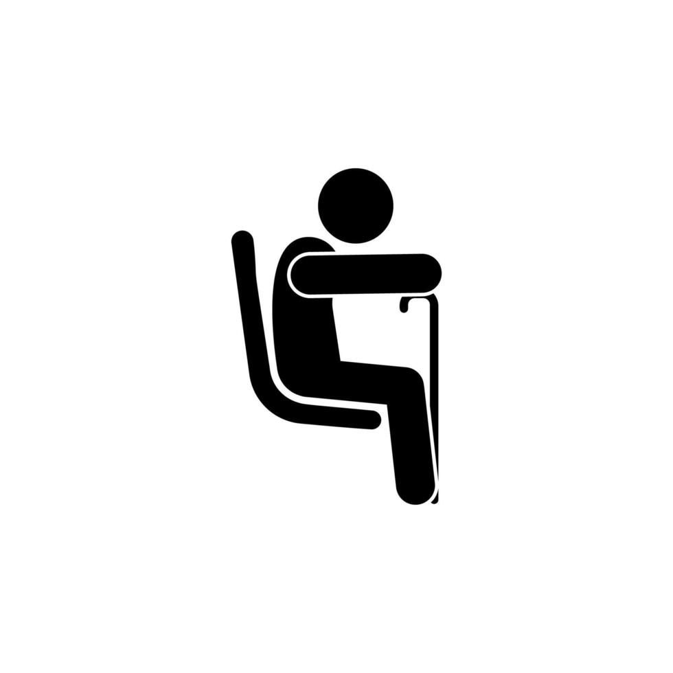 seating place for elderlydressing area vector icon