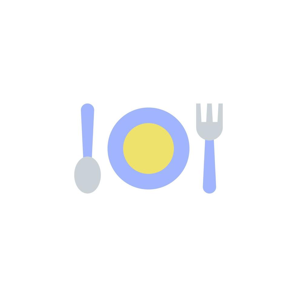 Kitchen, plate vector icon illustration