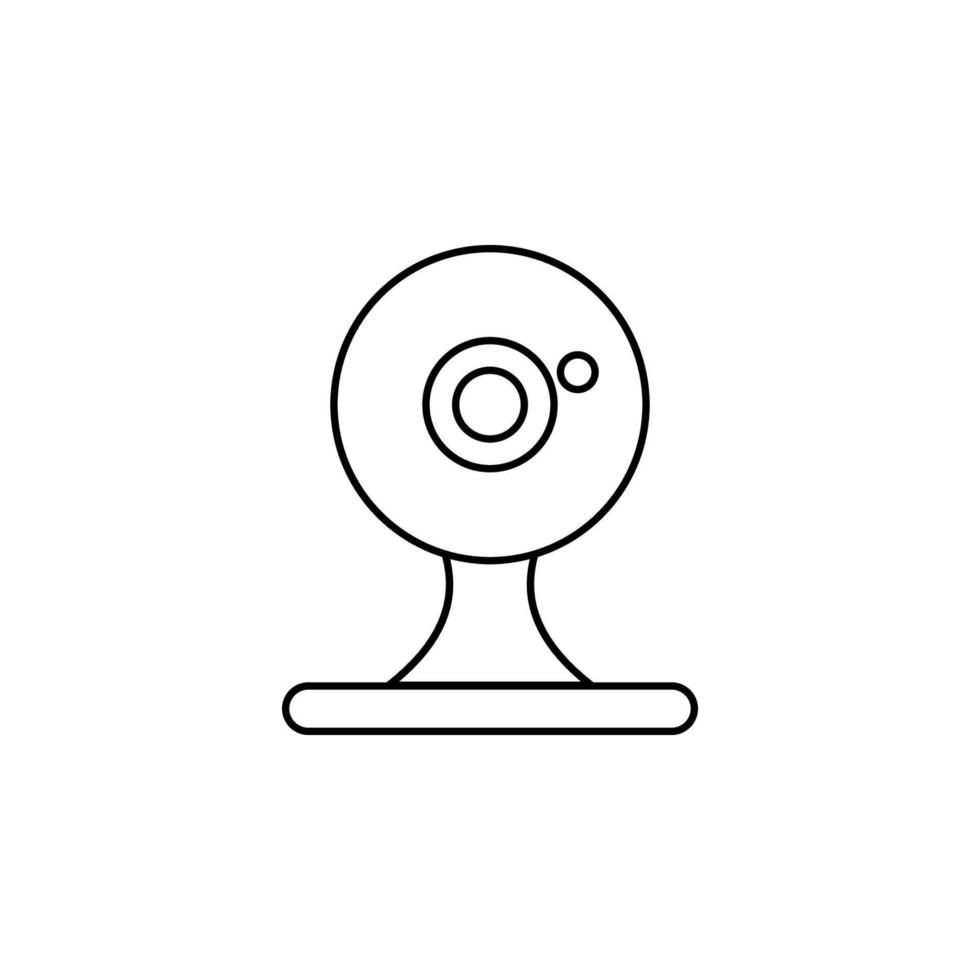 web camera line vector icon illustration
