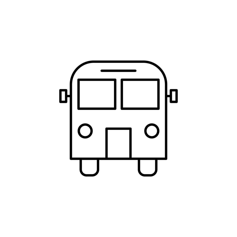 Ilustración de icono de vector de autobús escolar
