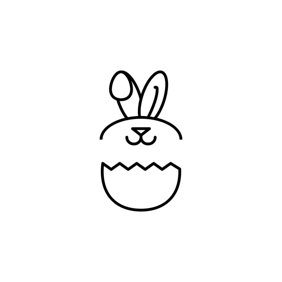 Easter, egg, rabbit vector icon illustration