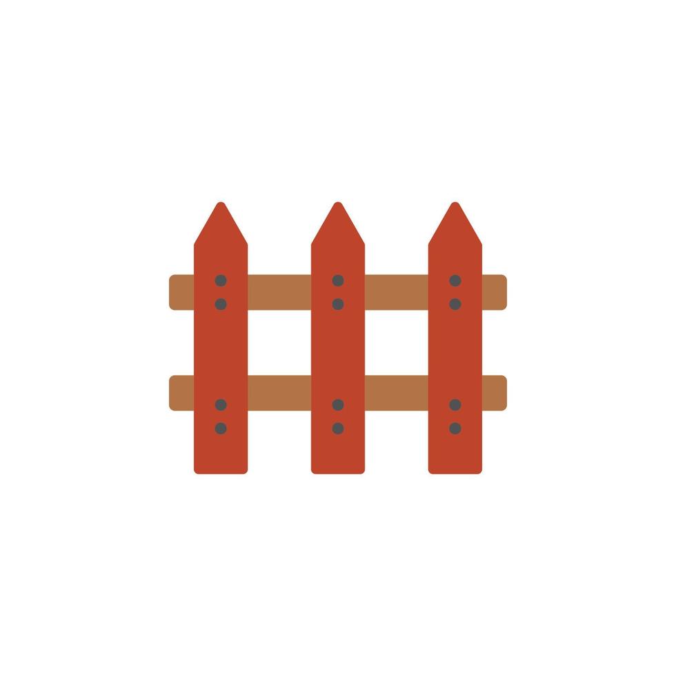 fence, palisade, wood vector icon illustration