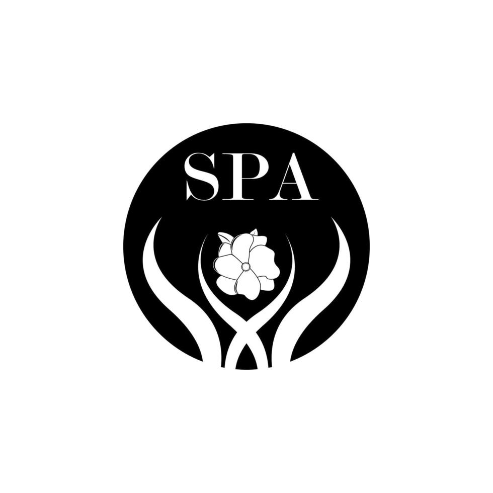 spa salon logo vector icon illustration