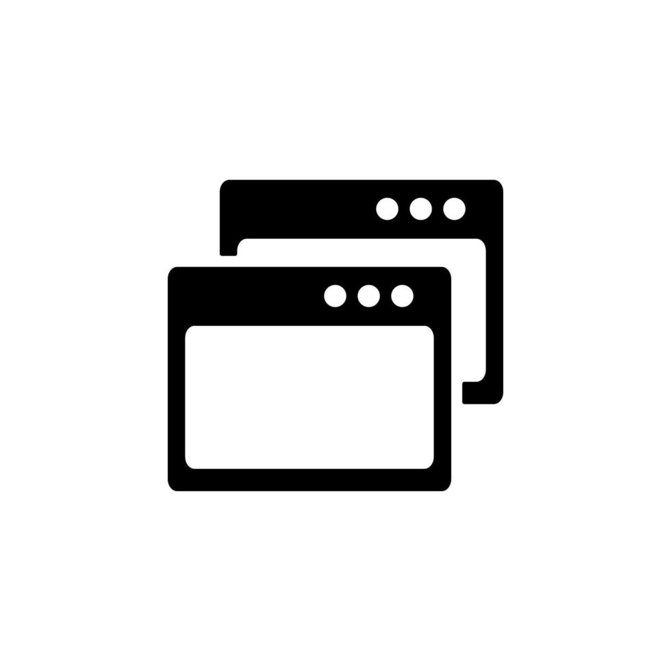 Two windows vector icon illustration 23163735 Vector Art at Vecteezy