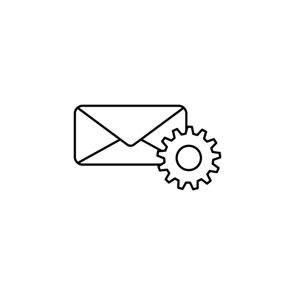 mail setup vector icon illustration