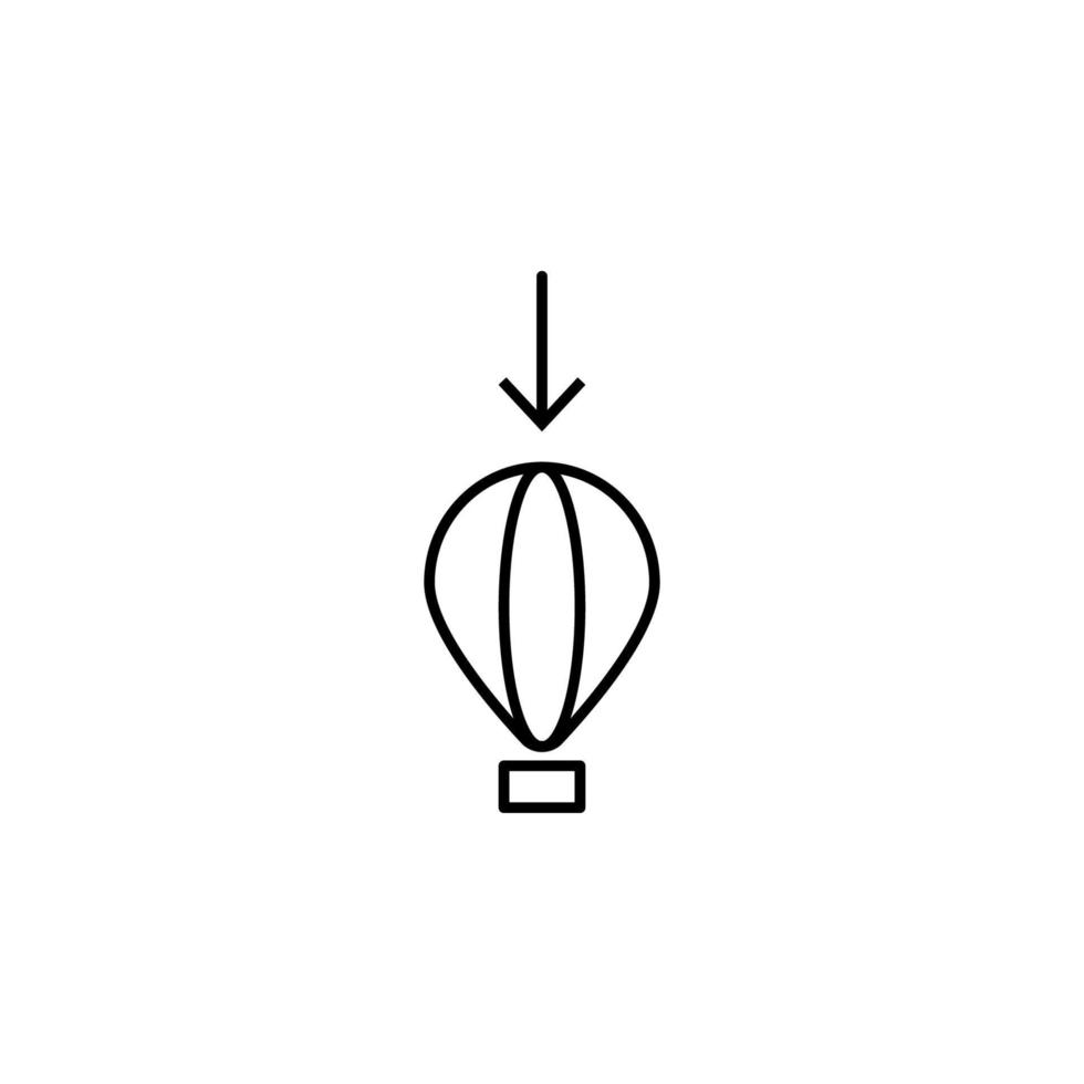 air ballon fall vector icon illustration