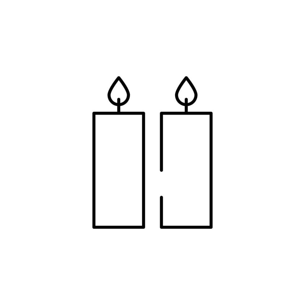 judío velas vector icono ilustración